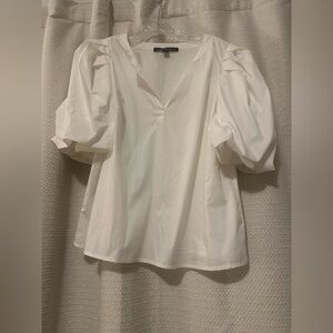 Marc New York White Puff Sleeve Blouse